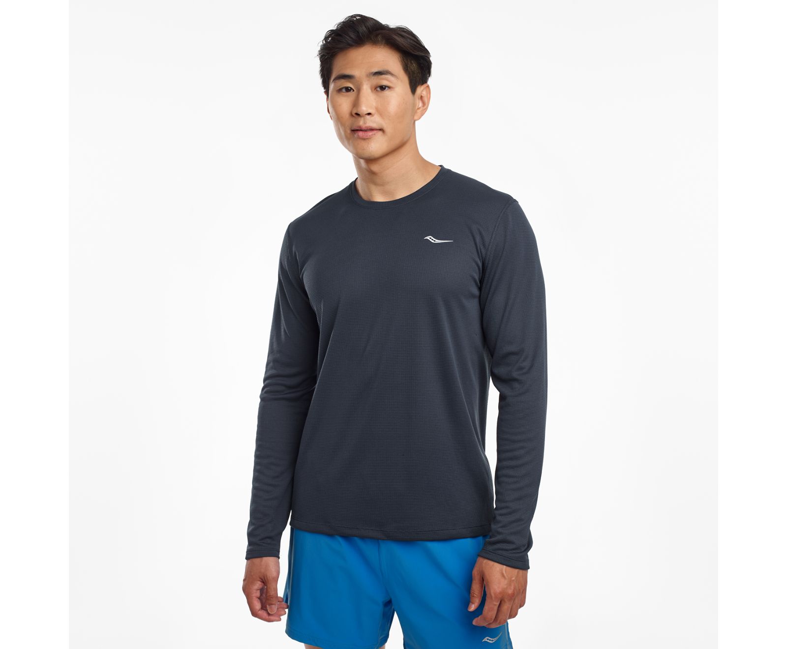 Saucony Stopwatch Long Sleeve Men's Shirts Blue | AU 634PJJQ